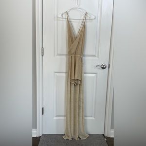 Luli Fama Golden Glitter Resort Style Playsuit Never Worn No Tags